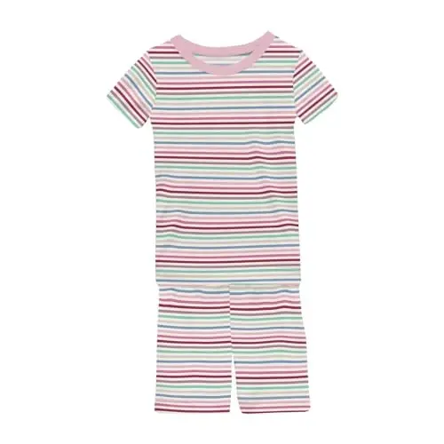KicKee Solid Short Sleeve Pajama Set, Baby to Kid 