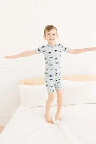 KicKee Solid Short Sleeve Pajama Set, Baby to Kid - 2
