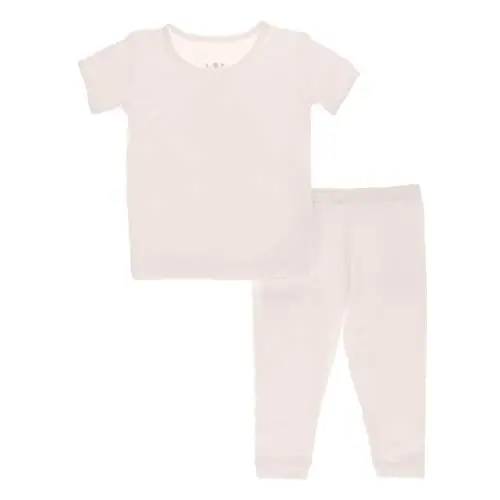 KicKee Solid Short Sleeve Pajama Set, Baby to Kid 