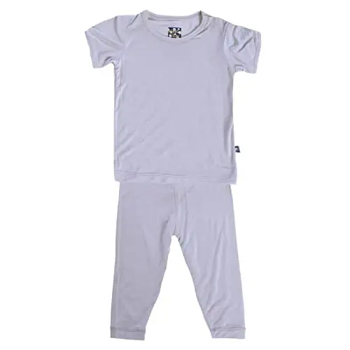 KicKee Solid Short Sleeve Pajama Set, Baby to Kid - 1