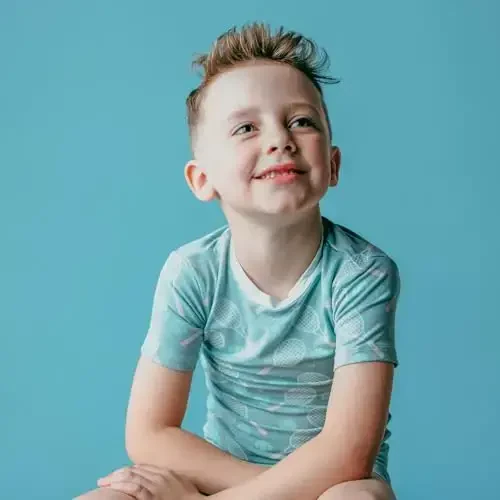 KicKee Solid Short Sleeve Pajama Set, Baby to Kid - 3