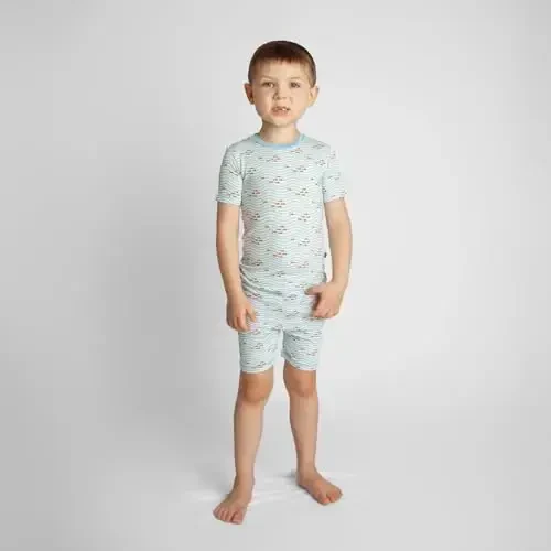 KicKee Solid Short Sleeve Pajama Set, Baby to Kid - 2