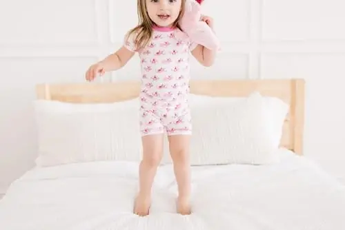 KicKee Solid Short Sleeve Pajama Set, Baby to Kid - 4