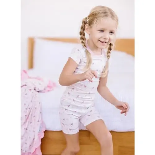 KicKee Solid Short Sleeve Pajama Set, Baby to Kid - 2