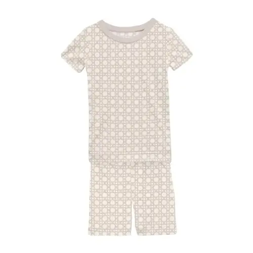 KicKee Solid Short Sleeve Pajama Set, Baby to Kid 
