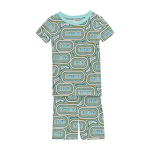 KicKee Solid Short Sleeve Pajama Set, Baby to Kid - KicKee Pants
