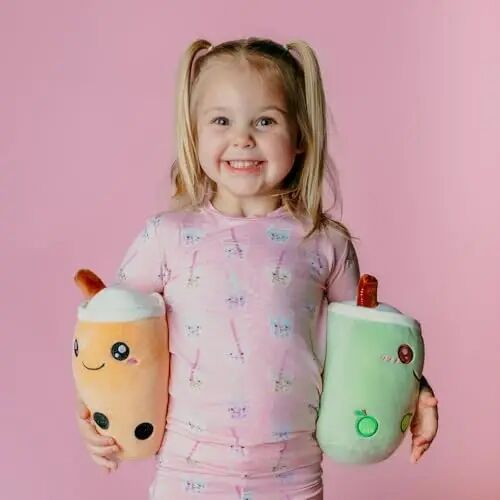 KicKee Solid Short Sleeve Pajama Set, Baby to Kid - KicKee Pants (1)