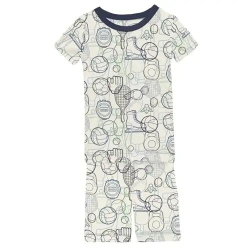 KicKee Solid Short Sleeve Pajama Set, Baby to Kid - KicKee Pants