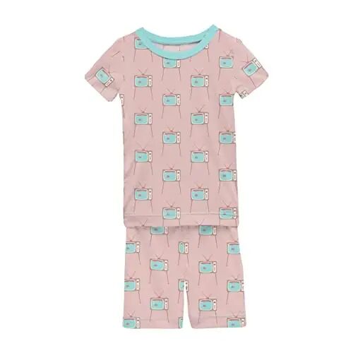 KicKee Solid Short Sleeve Pajama Set, Baby to Kid - KicKee Pants