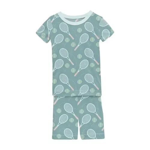 KicKee Solid Short Sleeve Pajama Set, Baby to Kid - KicKee Pants