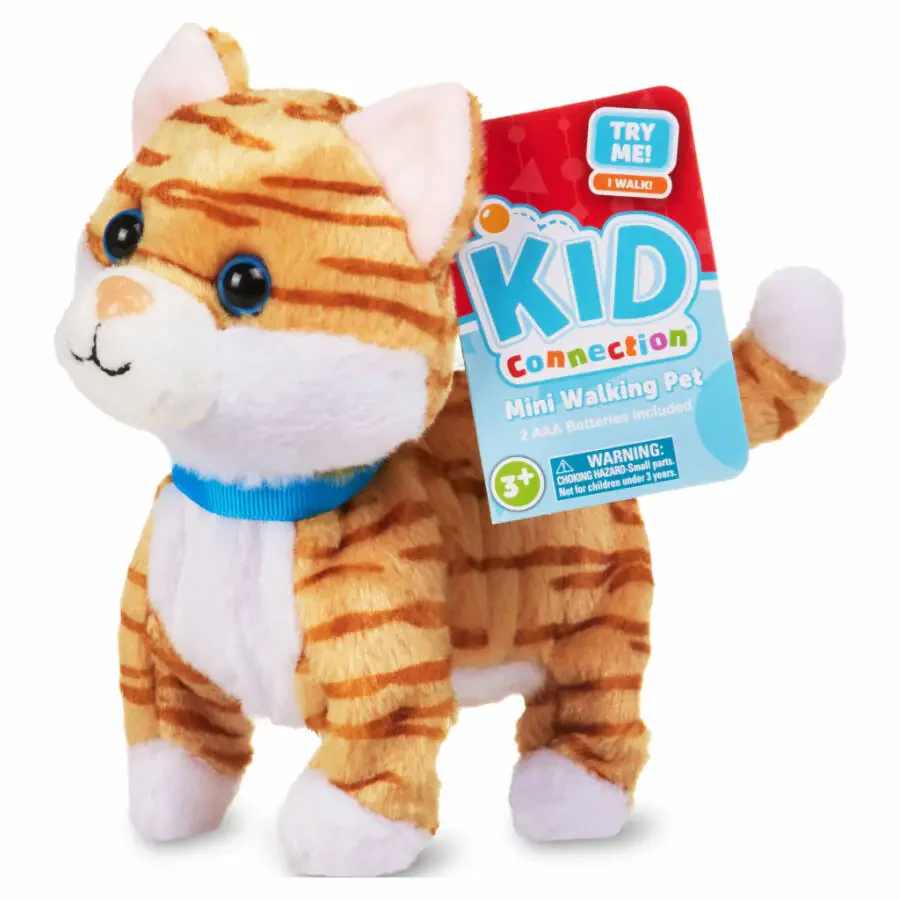 Kid Connection Miniature Electronic Walking Pet, Orange Cat, Toddler Toys - 1