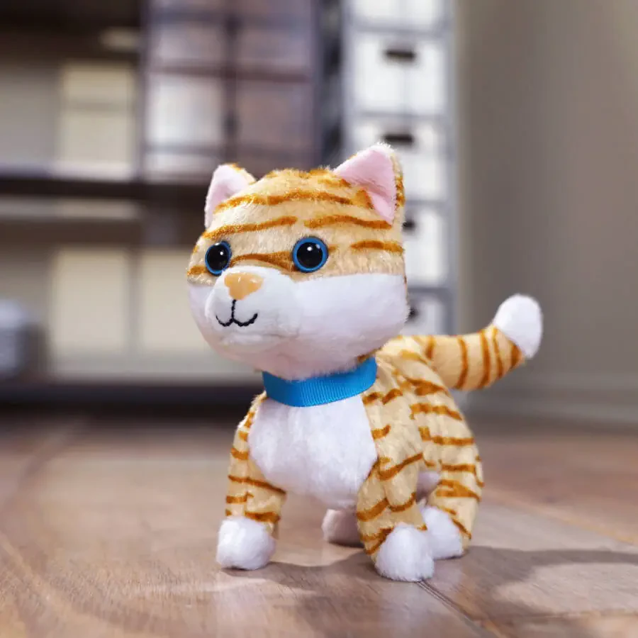 Kid Connection Miniature Electronic Walking Pet, Orange Cat, Toddler Toys - 2