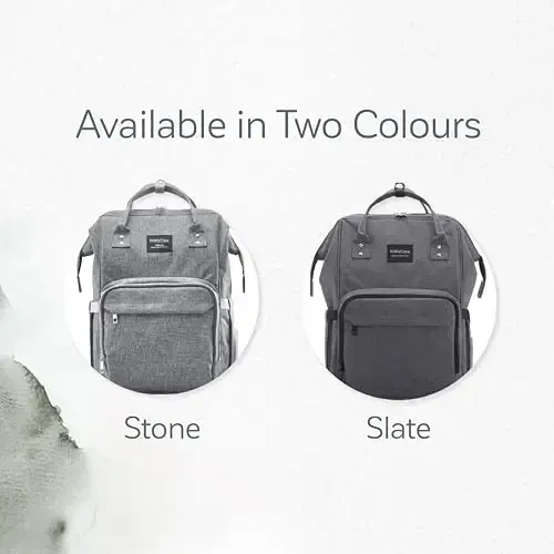 KiddyCare Baby Diaper Bag Backpack, Unisex Travel Baby Backpack Diaper Bags, Boy & Baby Girl Diaper Bags for Newborn (Slate) - 4