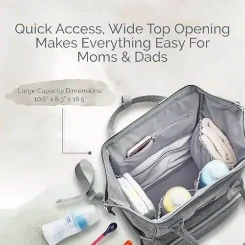 KiddyCare Bolalar uchun taglik sumkasi ryukzaki, Unisex sayohat uchun bolalar ryukzaklari taglik sumkalari, Yangi tug'ilgan chaqaloqlar uchun o'g'il va qiz bolalar taglik sumkalari (Slate) - 3