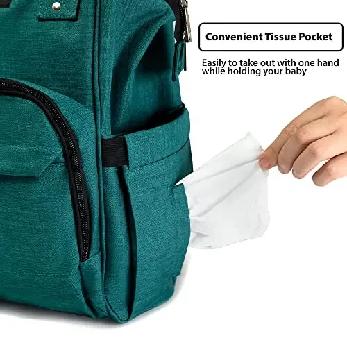 KiddyCare Diaper Bag Backpack | Baby Diaper Bags with Changing Station for Mom | Travel Backpack Waterproof Tote Bag with Various Uses for Maternity Baby Bags Big, Stylish, Unisex | Blue - 5