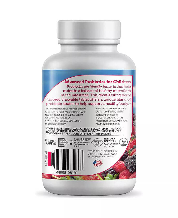 Kidophilus Berry Flavored Probiotic for Kids - 90 Count No Color - 2