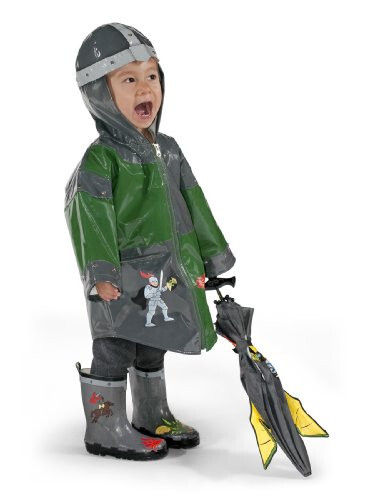 Kidorable Dragon Knight Grey Umbrella for Boys w/Fun Sword Handle, Pop-Up Dragon Wings - 4