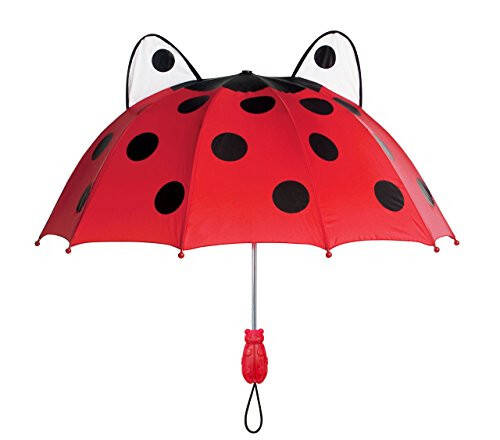 Kidorable Girls' Baby Ladybug Umbrella, Red, One Size - 1