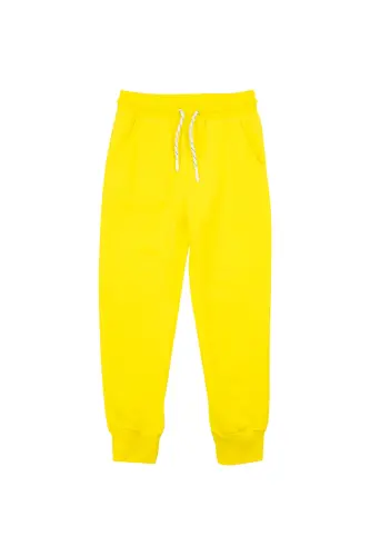 Kids' 100% Cotton Sweatpants - Yellow 