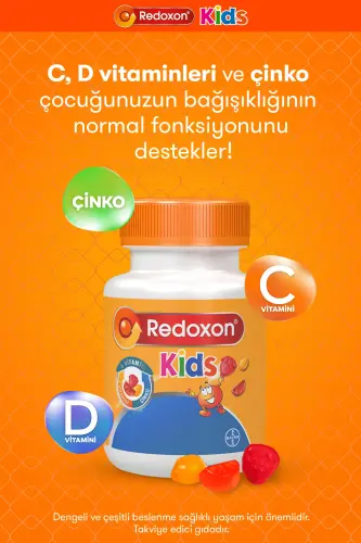 Kids 60 Chewable Gummy Vitamin C, D & Zinc Supplement - 3
