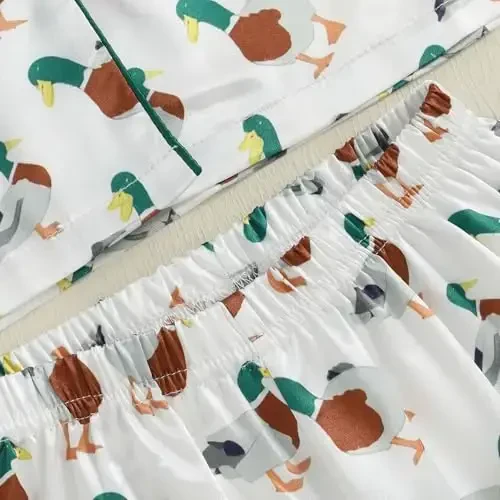 Kids Baby Girl Boy Satin Pajamas Set Short sleeve Button Down Shirt And Shorts Pjs Summer Sleepwear Nightwear - 6