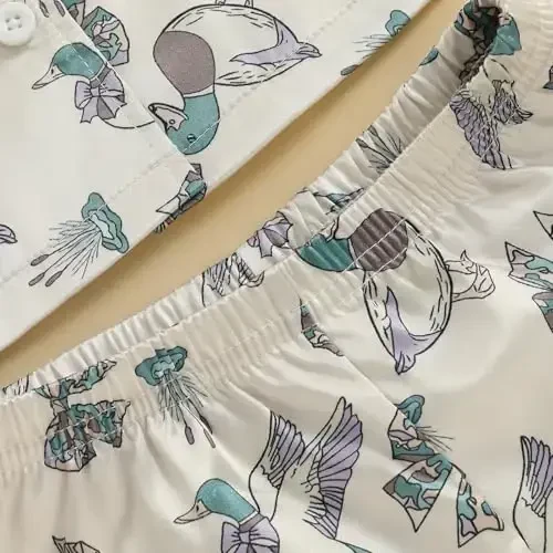 Kids Baby Girl Boy Satin Pajamas Set Short sleeve Button Down Shirt And Shorts Pjs Summer Sleepwear Nightwear - 6