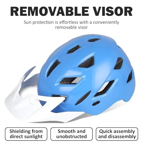 Kids Bike Helmet, Toddler Youth Helmet for Boys Girls, Ages 3-5, 5-8, 8-12 | Certified Multi-Sport Bicycle Scooter Skate Helmet with LED Light & Visor, Adjustable Lightweight Ventilated for Child Teen - 5