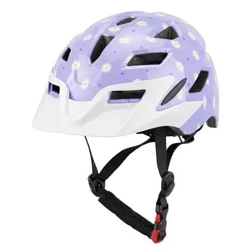 Kids Bike Helmet, Toddler Youth Helmet for Boys Girls, Ages 3-5, 5-8, 8-14 | Certified with LED Light & Visor, Multi-Sport Bicycle Scooter Skate Helmet, Adjustable Lightweight Ventilated for Child Teen - BILAKI