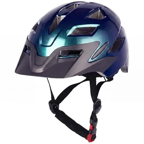Kids Bike Helmet, Toddler Youth Helmet for Boys Girls, Ages 3-5, 5-8, 8-14 | Certified with LED Light & Visor, Multi-Sport Bicycle Scooter Skate Helmet, Adjustable Lightweight Ventilated for Child Teen - 1
