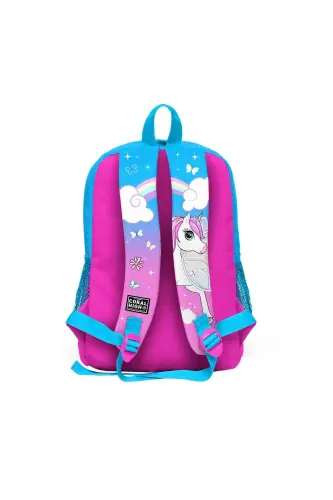 Kids Blue Neon Pink Unicorn Patterned 3-Piece School Bag Set SET0123711-Blue Neon Pink - 4