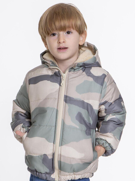 Kids Boys Camouflage Patterned Hooded Jacket with Welsoft Lining AK2510 - 7