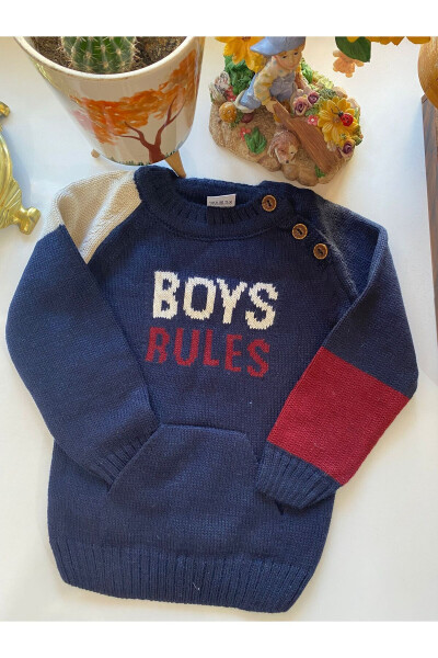 Kids Buttoned Knit Sweater - MUTLUDÜNYAM