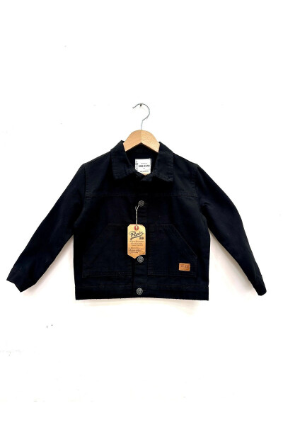 KIDS CANVAS BLACK JACKET - 1