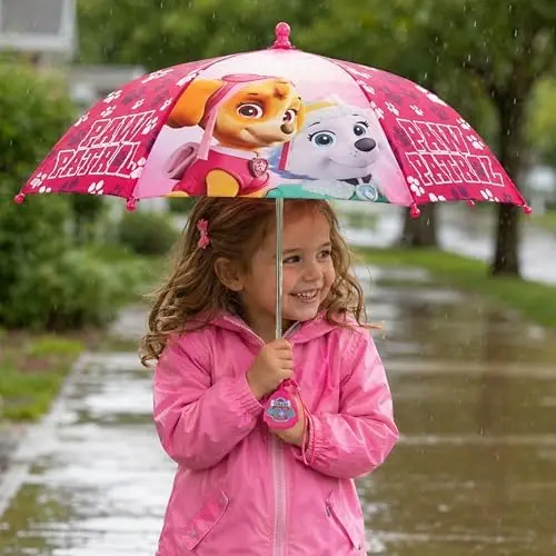 Kids Character Umbrella Sesame Street, Batman, MLP, and more, Lightweight, rainwear for ages 3-6 - ABG ACCESSORIES (1)