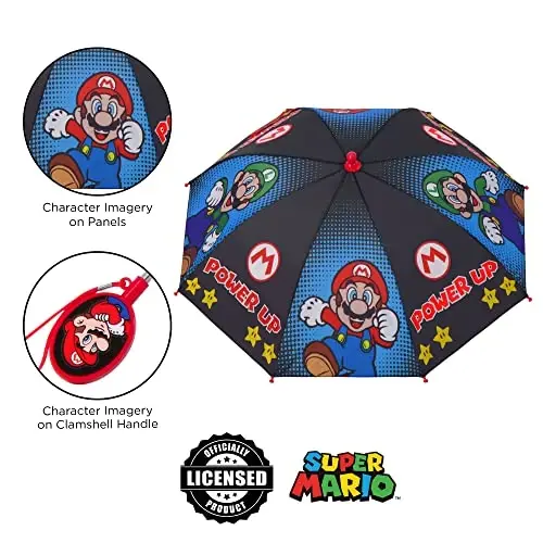 Kids Character Umbrella Sesame Street, Batman, MLP, and more, Lightweight, rainwear for ages 3-6 - 3