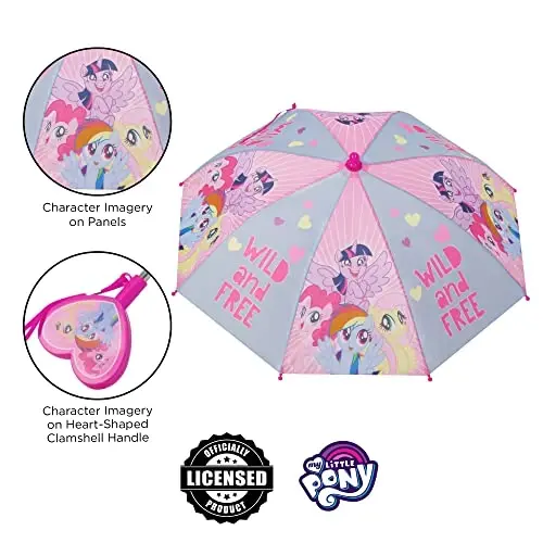 Kids Character Umbrella Sesame Street, Batman, MLP, and more, Lightweight, rainwear for ages 3-6 - 3