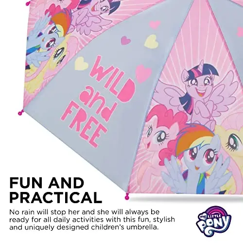 Kids Character Umbrella Sesame Street, Batman, MLP, and more, Lightweight, rainwear for ages 3-6 - 4