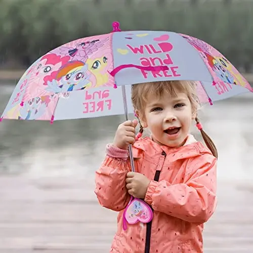 Kids Character Umbrella Sesame Street, Batman, MLP, and more, Lightweight, rainwear for ages 3-6 - KIDS (1)