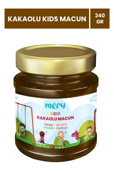 Kids Chocolate Spread with Honey, Royal Jelly, Propolis and Vitamins for Children 240 gr - MEFY