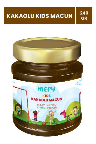 Kids Chocolate Spread with Honey, Royal Jelly, Propolis and Vitamins for Children 240 gr - MEFY (1)