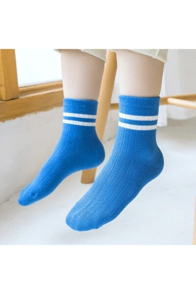 Kids Circle Patterned Ankle Socks 10 Pairs - BGK (1)