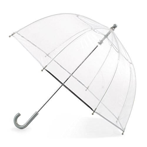 Kids Clear Bubble Umbrella with Dome Canopy, Lightweight Design, Wind and Rain Protection, Clear, Kids - 38'' Canopy. - 1