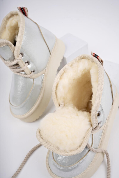 Kids' daily mini boots with a fluffy inner lining. - 3