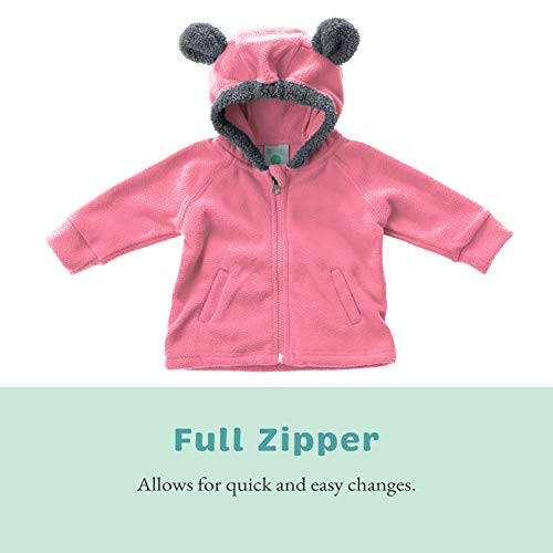 Kids Fleece Sweatshirt Jacket - Baby Boy & Girl Sweater Outerwear Coat Toddler Full Zip Hoodie for Children - 2