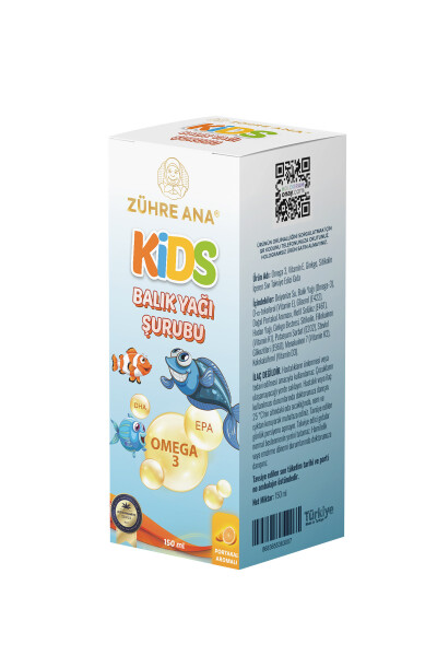 Kids for Children - Omega 3 Fish Oil Syrup with Vitamins and Orange Flavor 150 Ml - 10