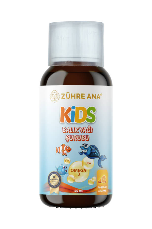 Kids for Children - Omega 3 Fish Oil Syrup with Vitamins and Orange Flavor 150 Ml - 11