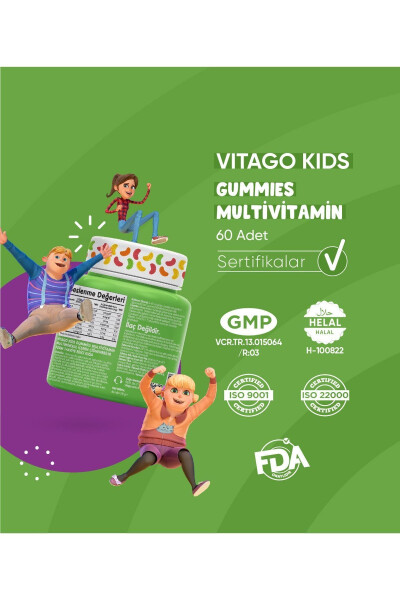 Kids Gummies Multivitamin Multimineral 60 Count Chewable Gummy - 4