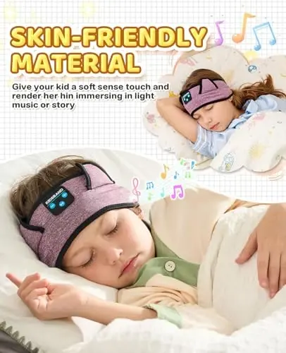 Kids Headphones, Bluetooth Headband Earphones for Children,Baby,Toddlers.Kids Headband Headphones for Home,Plane & Car Travel Accessories with Wired Playback 3.5 MM Jack, Wireless & Wired Palyback - KIDSBAND (1)
