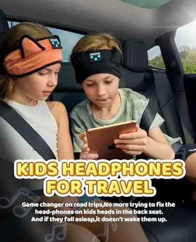 Kids Headphones Headband - Foldable with Adjustable Headband, 3.5 MM Jack for Online Learning, Plane, Travel, Tablet, iPad, Computer - 6