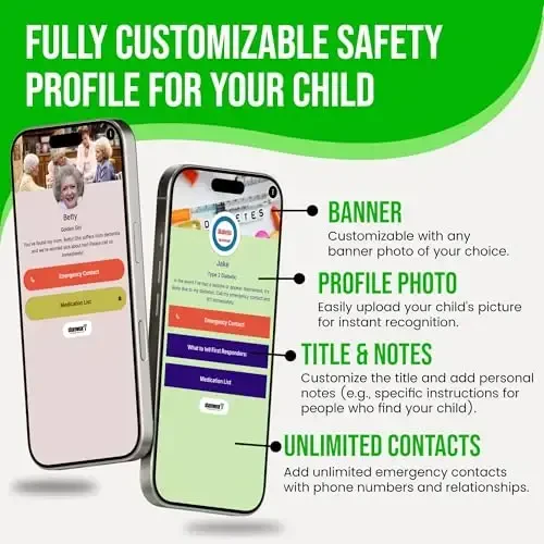 Kids ID Bracelet – Fitted NFC Safety Wristband, Slip-On Child ID Band for Emergency Contact Info, Waterproof Silicone, Not GPS, Wear on Wrist or Ankle, Ideal for Theme Parks, Travel & Beaches - 4